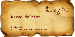 Kozma Írisz névjegykártya