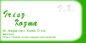irisz kozma business card